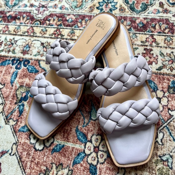 Time and Tru lavender purple Women's Braided Sandals, size 6 - Picture 1 of 4